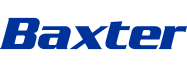 Logo de Baxter, cliente de Dinpro. Soluciones integrales para el sector salud.