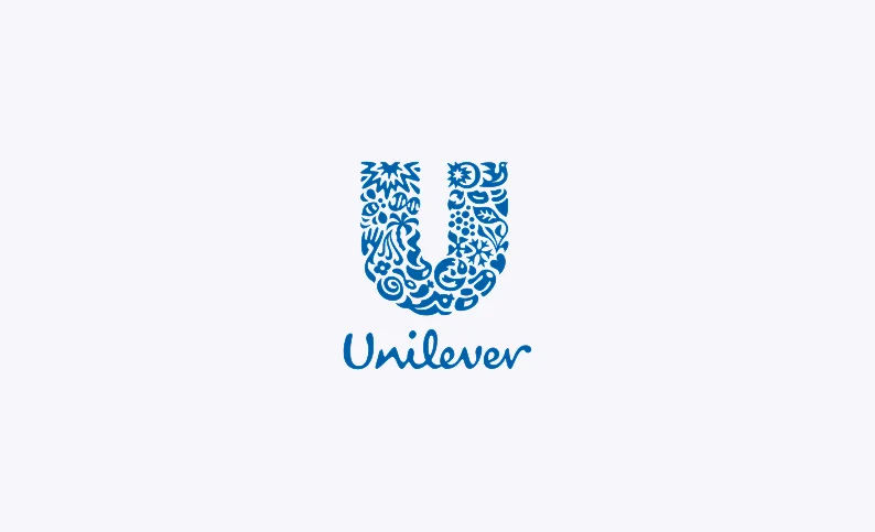 Logo de Unilever, cliente de Dinpro. Imagen corporativa de la marca Unilever.