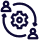 Icono representativo del sector logístico, diseño abstracto con engranajes y Dinpro