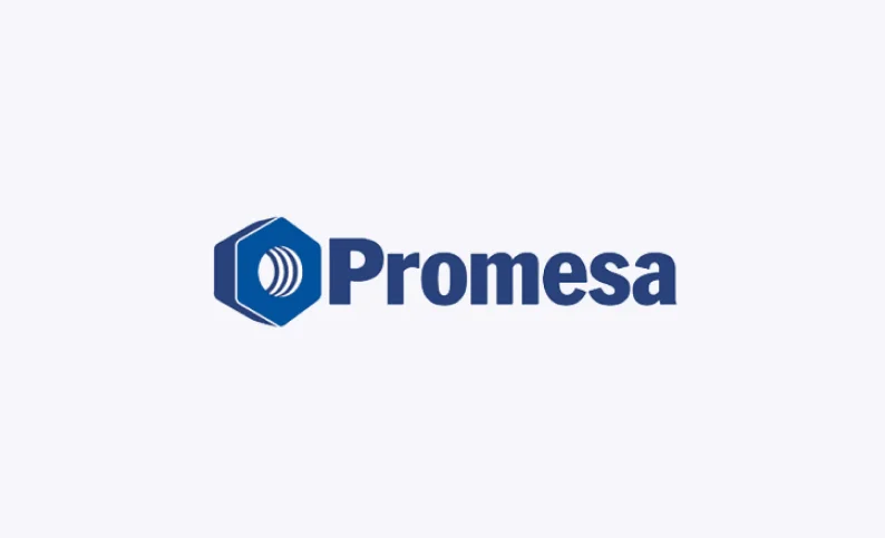 Logo de Promesa, cliente de Dinpro, empresa con 40 años de experiencia en desarrollo de proyectos industriales y comerciales.